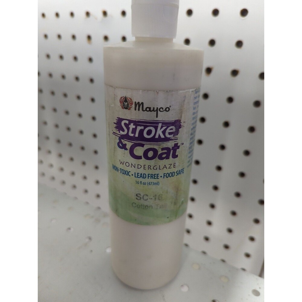 Mayco Stroke Coat Wonderglaze Cotton Tail 16 oz Art and Craft Supply